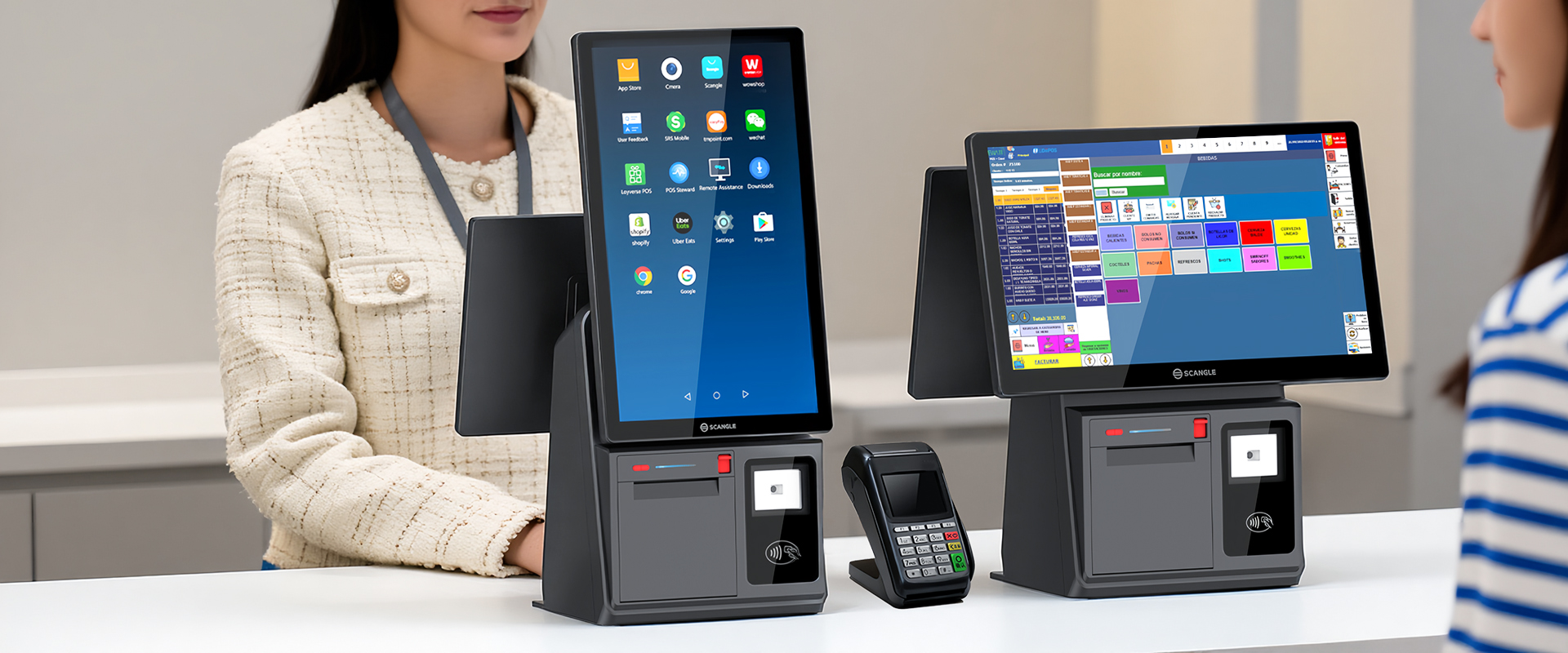 K5 Dual screen self ordering kiosk